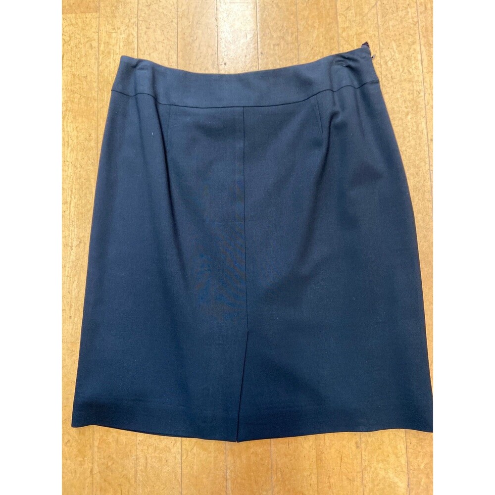 BLACK BASIC Talbots Petites Black Stretch Wool Blend Skirt Size 6